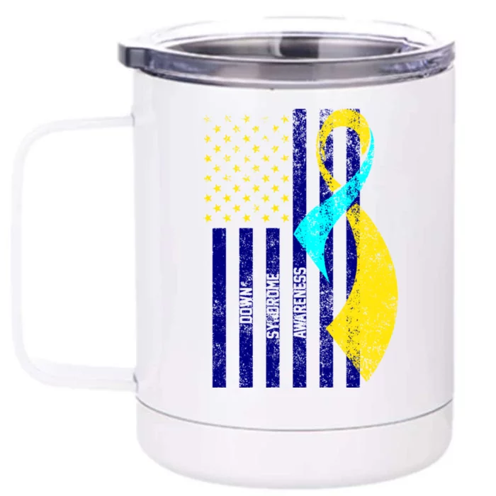 Down Syndrome Awareness Flag Front & Back 12oz Stainless Steel Tumbler Cup