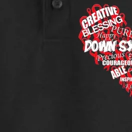 Down Syndrome Awareness Heart Dry Zone Grid Performance Polo