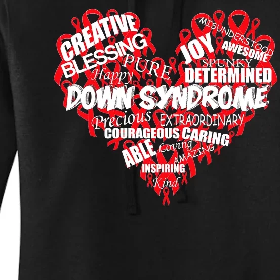 Down Syndrome Awareness Heart Women's Pullover Hoodie