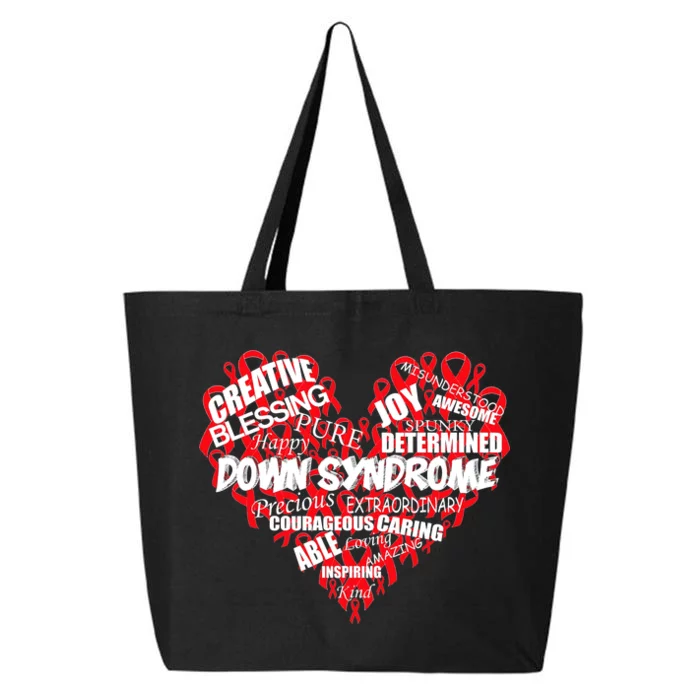 Down Syndrome Awareness Heart 25L Jumbo Tote