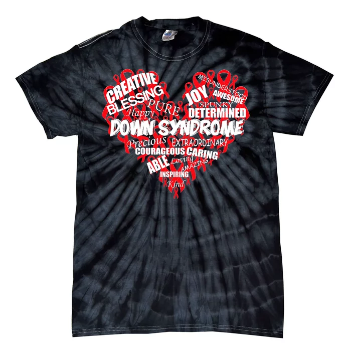 Down Syndrome Awareness Heart Tie-Dye T-Shirt