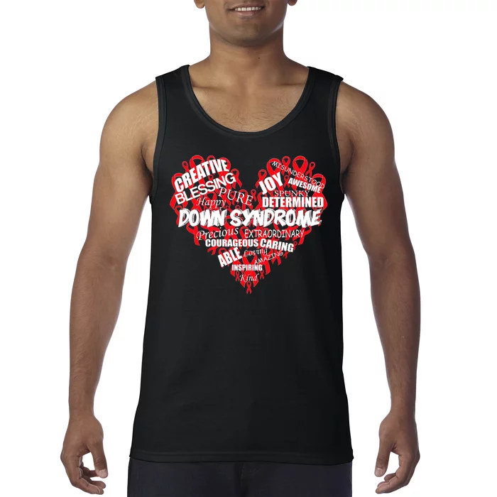 Down Syndrome Awareness Heart Tank Top