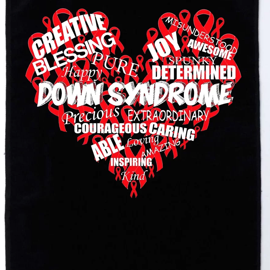 Down Syndrome Awareness Heart Platinum Collection Golf Towel