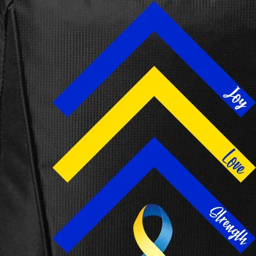 Down Syndrome Awareness Joy Love Strength City Backpack