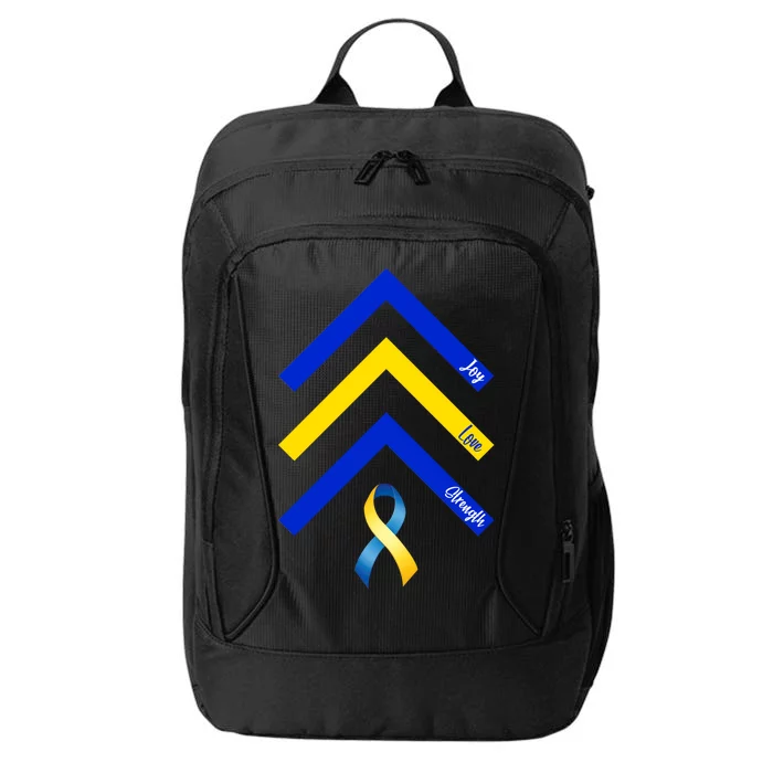 Down Syndrome Awareness Joy Love Strength City Backpack