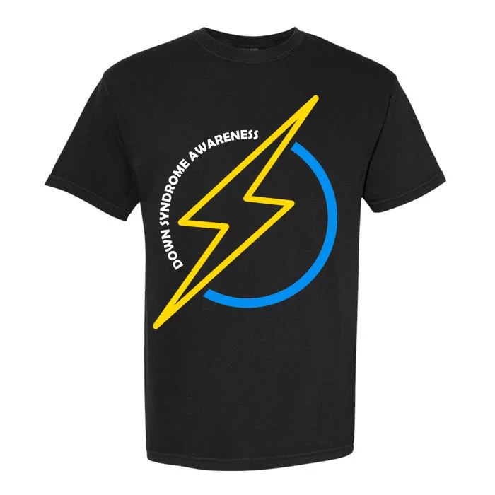 Down Syndrome Awareness Lightning Bolt Garment-Dyed Heavyweight T-Shirt