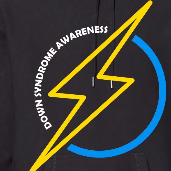 Down Syndrome Awareness Lightning Bolt Premium Hoodie