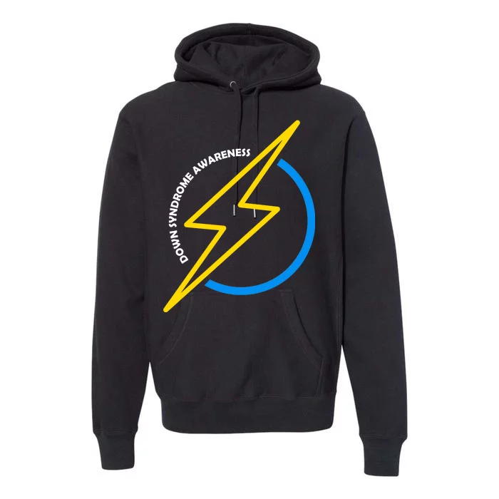 Down Syndrome Awareness Lightning Bolt Premium Hoodie