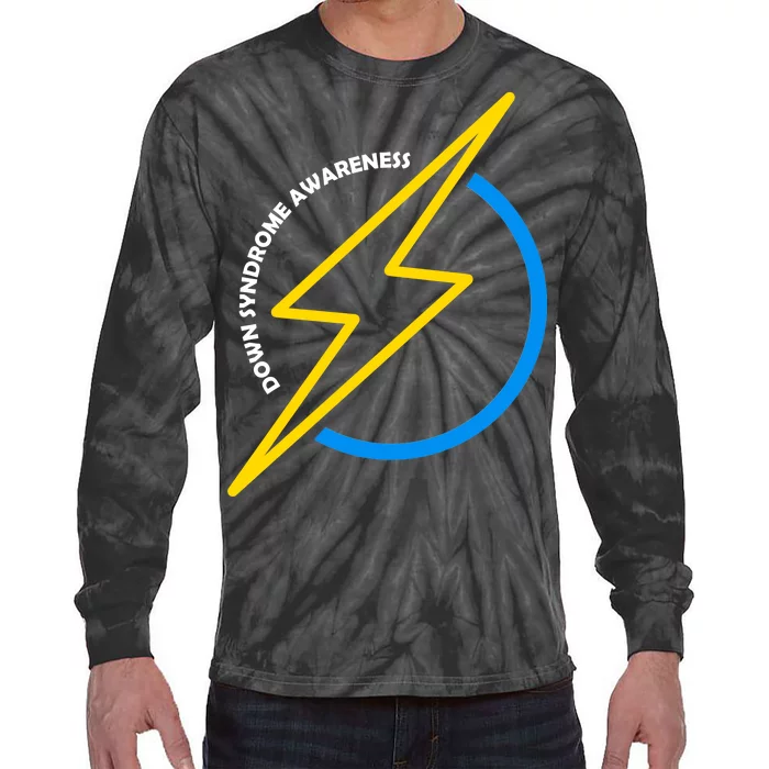 Down Syndrome Awareness Lightning Bolt Tie-Dye Long Sleeve Shirt