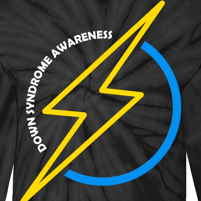 Down Syndrome Awareness Lightning Bolt Tie-Dye Long Sleeve Shirt