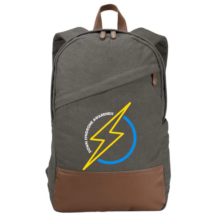 Down Syndrome Awareness Lightning Bolt Cotton Canvas Backpack