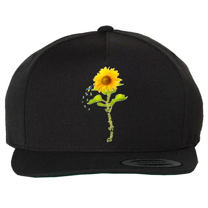 Down Syndrome Awareness Sunflower Wool Snapback Cap