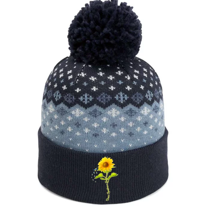 Down Syndrome Awareness Sunflower The Baniff Cuffed Pom Beanie