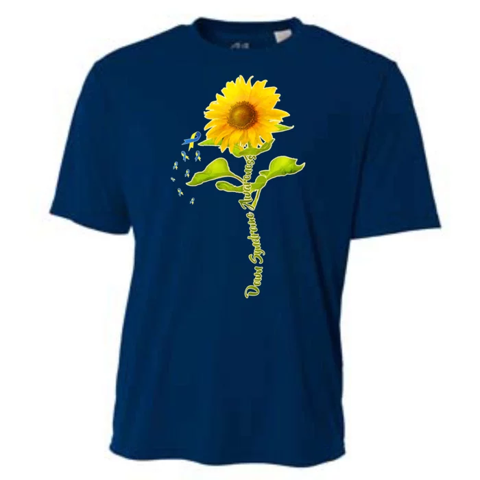 Down Syndrome Awareness Sunflower Cooling Performance Crew T-Shirt