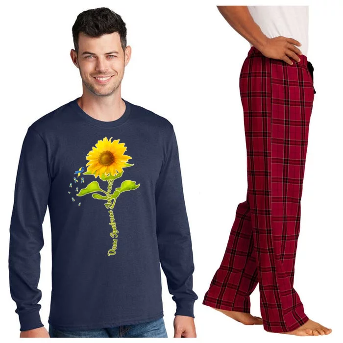 Down Syndrome Awareness Sunflower Long Sleeve Pajama Set