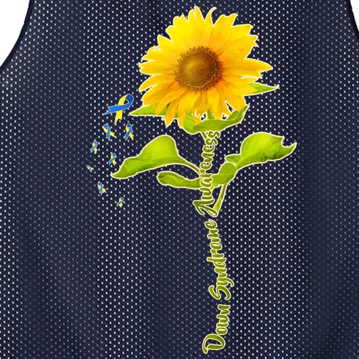 Down Syndrome Awareness Sunflower Mesh Reversible Basketball Jersey Tank