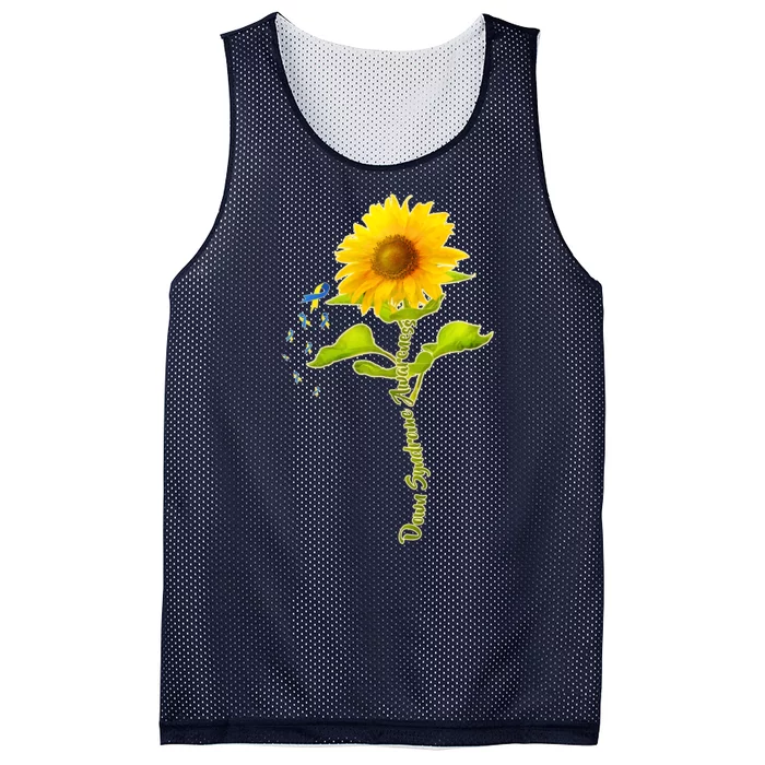 Down Syndrome Awareness Sunflower Mesh Reversible Basketball Jersey Tank