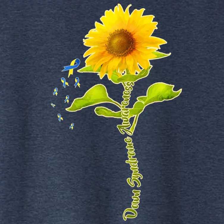 Down Syndrome Awareness Sunflower Women's Crop Top Tee