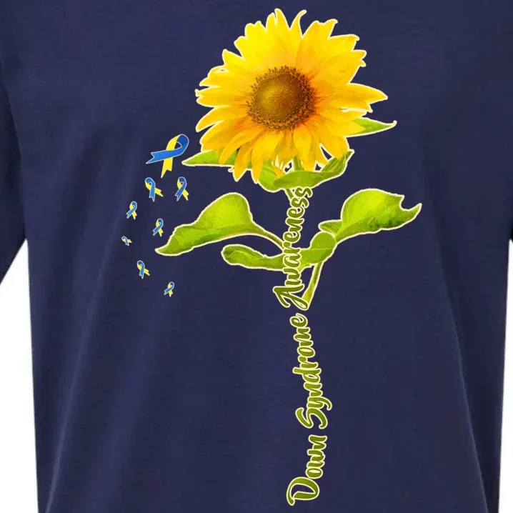 Down Syndrome Awareness Sunflower Sueded Cloud Jersey T-Shirt