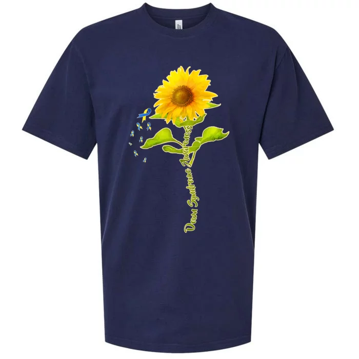 Down Syndrome Awareness Sunflower Sueded Cloud Jersey T-Shirt