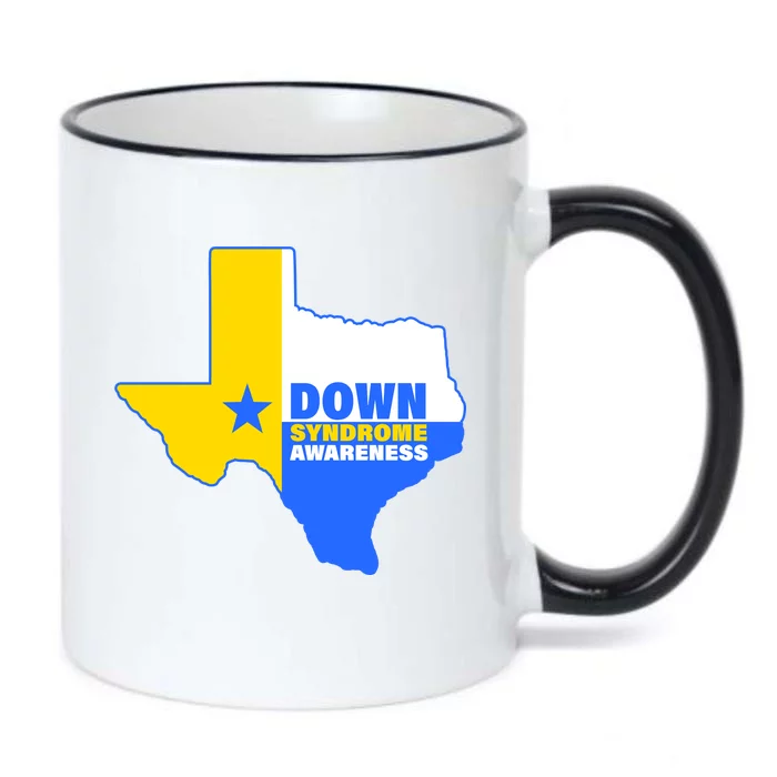 Down Syndrome Awareness Texas State Black Color Changing Mug