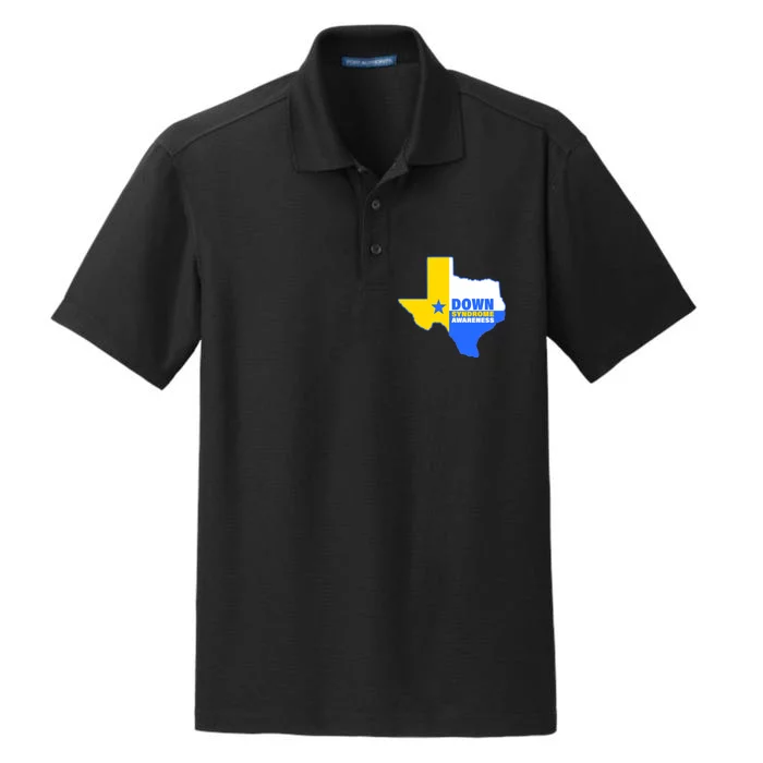 Down Syndrome Awareness Texas State Dry Zone Grid Performance Polo