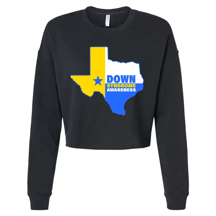 Down Syndrome Awareness Texas State Cropped Pullover Crew