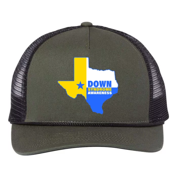 Down Syndrome Awareness Texas State Retro Rope Trucker Hat Cap