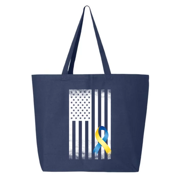 Down Syndrome Awareness USA Flag 25L Jumbo Tote