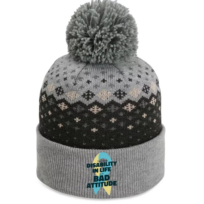 Down Syndrome Bad Attitude The Baniff Cuffed Pom Beanie