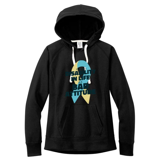 Down Syndrome Bad Attitude Women's Fleece Hoodie