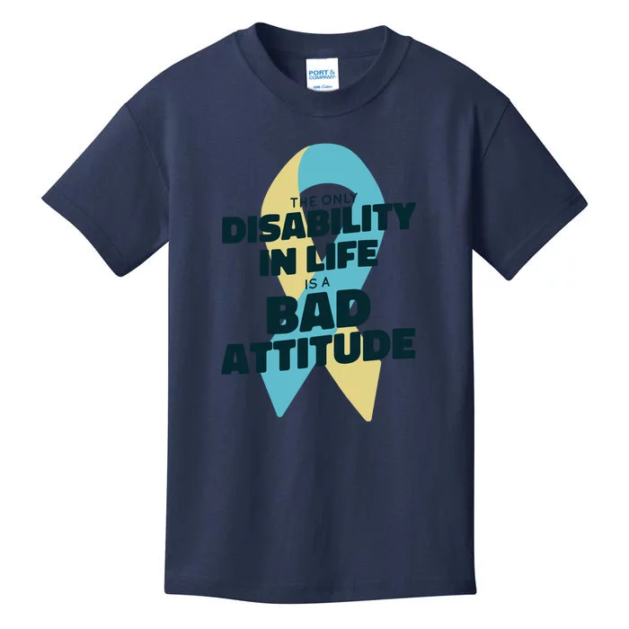 Down Syndrome Bad Attitude Kids T-Shirt