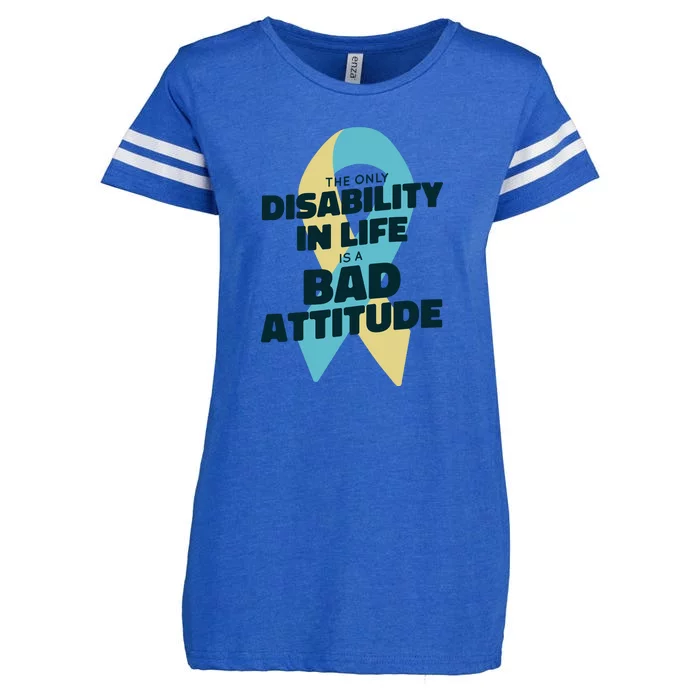 Down Syndrome Bad Attitude Enza Ladies Jersey Football T-Shirt