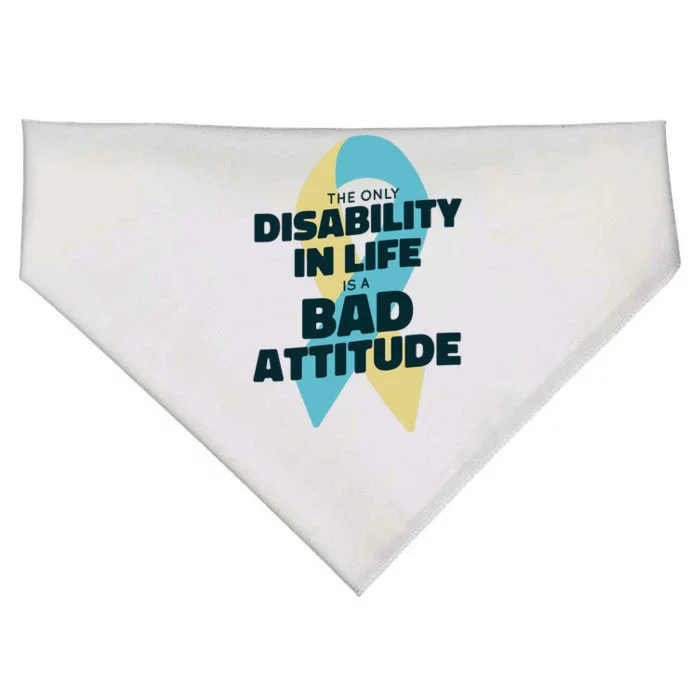 Down Syndrome Bad Attitude USA-Made Doggie Bandana