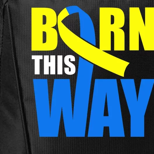 Down Syndrome Born This Way Ribbon City Backpack