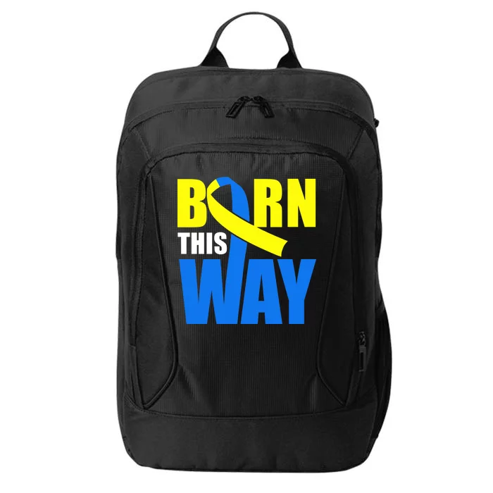 Down Syndrome Born This Way Ribbon City Backpack