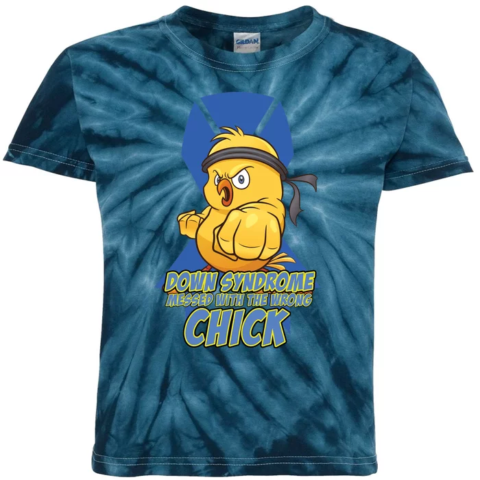 Down Syndrome Chick Kids Tie-Dye T-Shirt