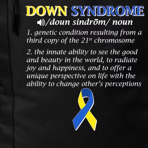 Down Syndrome Definition Daily Commute Backpack