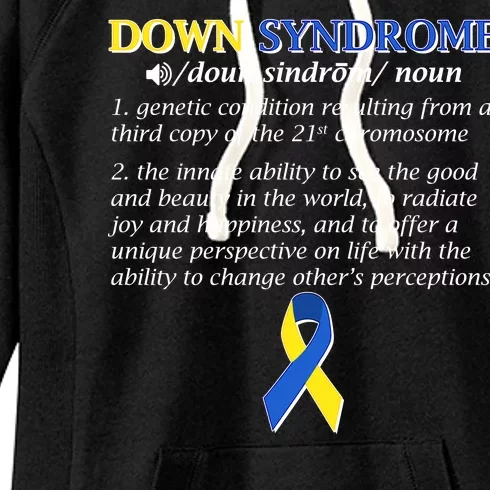 Down Syndrome Definition Women's Fleece Hoodie