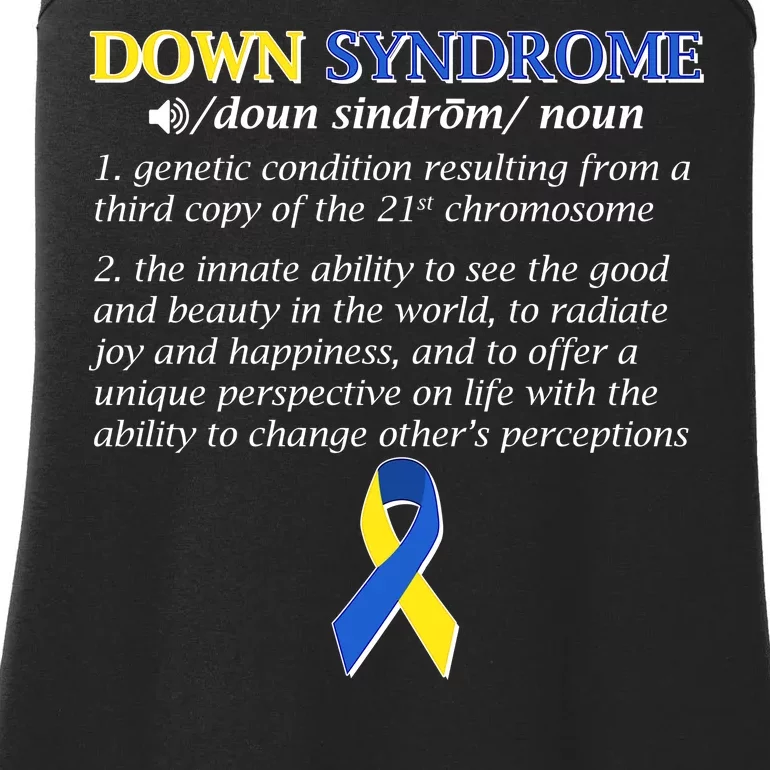 Down Syndrome Definition Ladies Essential Tank