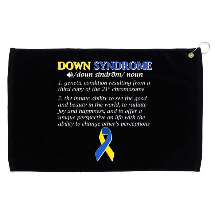 Down Syndrome Definition Grommeted Golf Towel