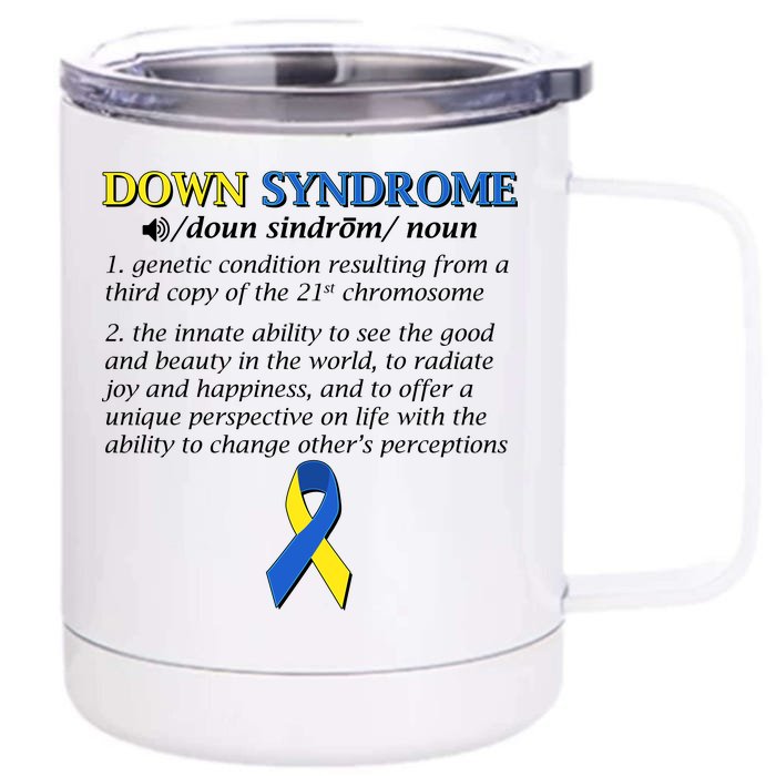 Down Syndrome Definition Front & Back 12oz Stainless Steel Tumbler Cup