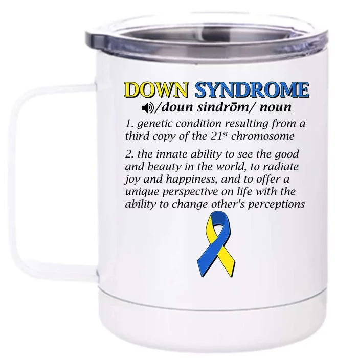 Down Syndrome Definition Front & Back 12oz Stainless Steel Tumbler Cup