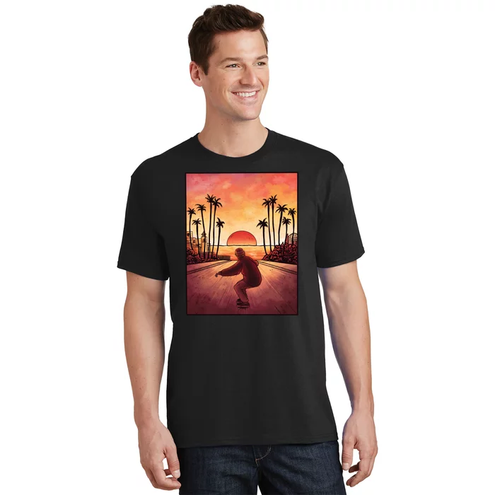 Downhill Sunset Skate T-Shirt