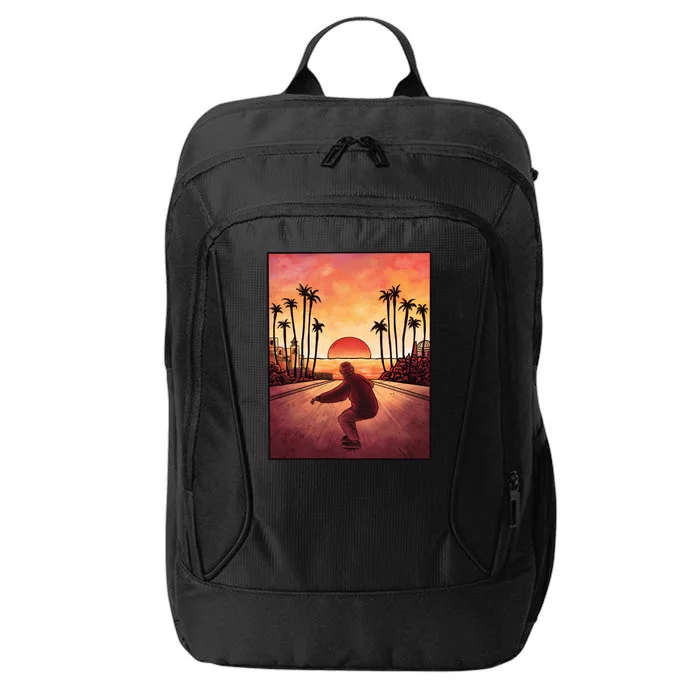 Downhill Sunset Skate City Backpack