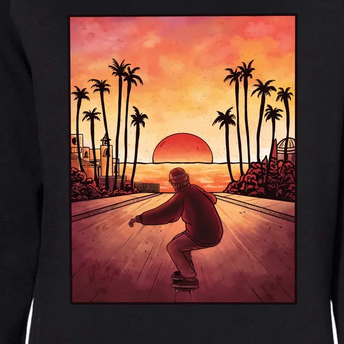 Downhill Sunset Skate Womens California Wash Sweatshirt