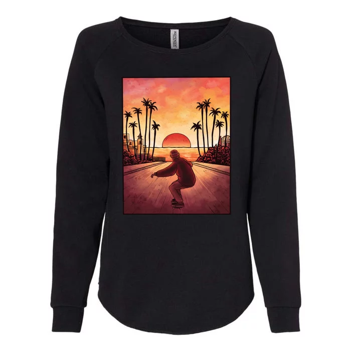 Downhill Sunset Skate Womens California Wash Sweatshirt