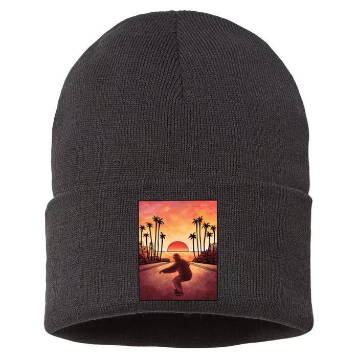 Downhill Sunset Skate Sustainable Knit Beanie