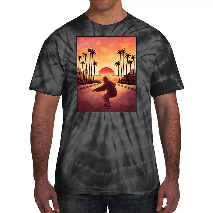 Downhill Sunset Skate Tie-Dye T-Shirt