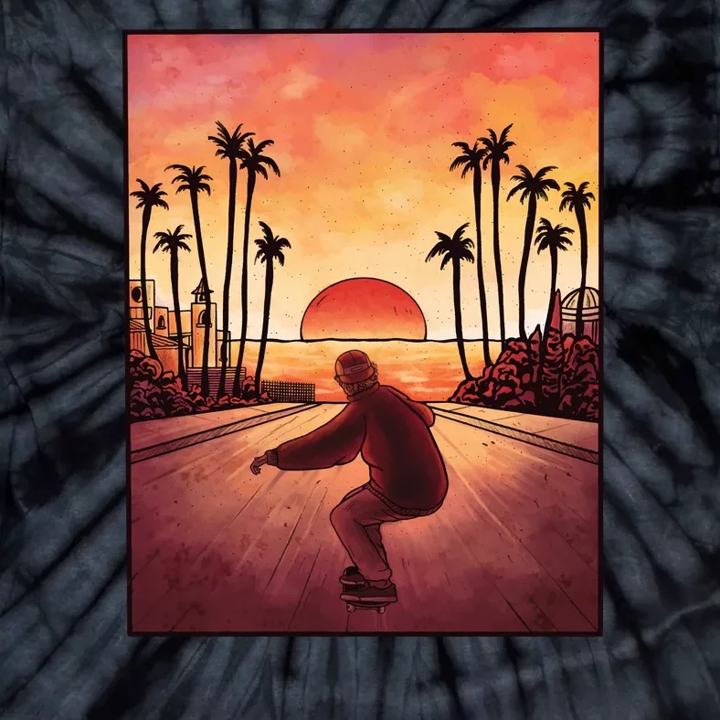 Downhill Sunset Skate Tie-Dye T-Shirt